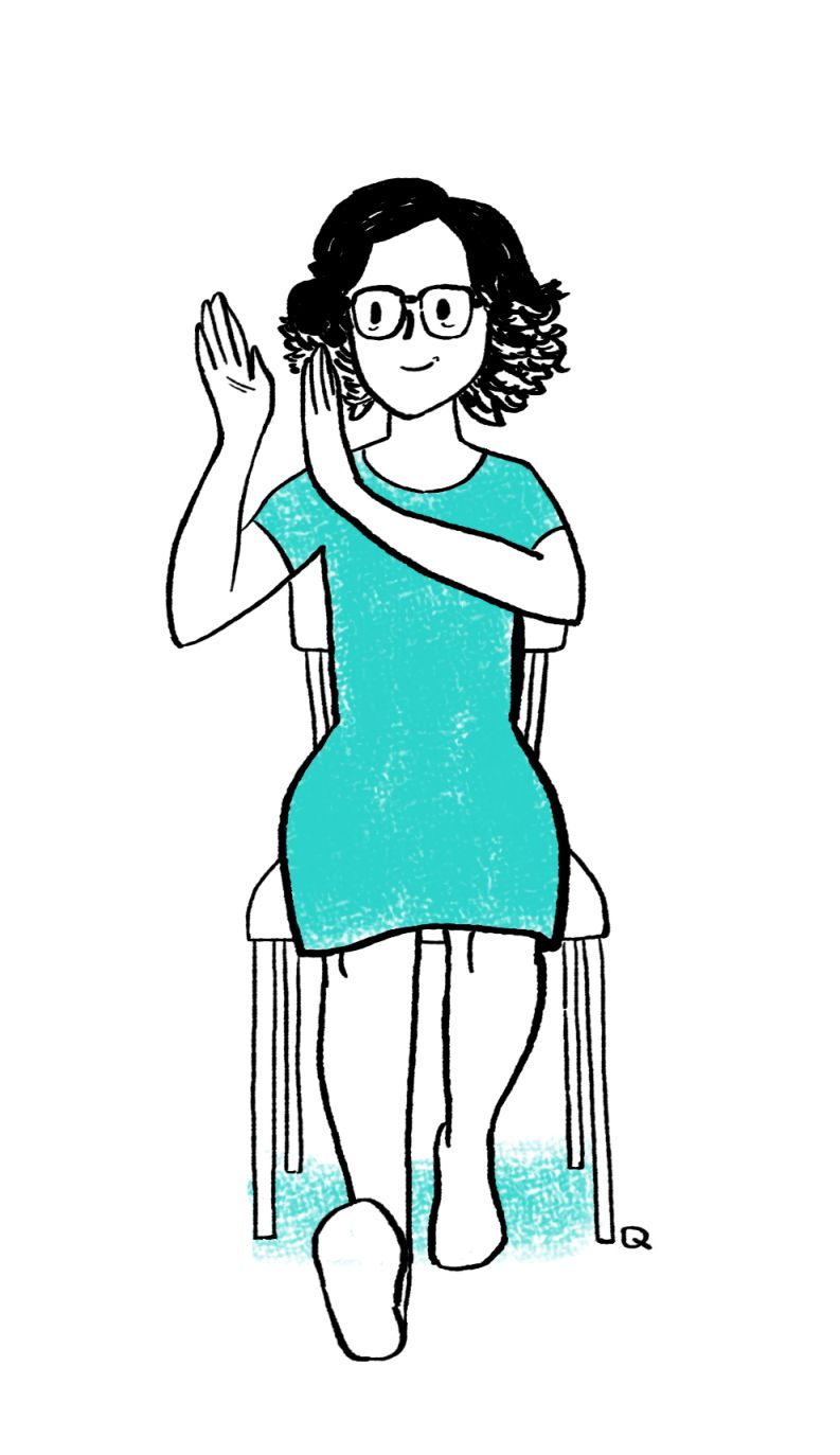 Illustration d'une personne pratiquant la danse assise