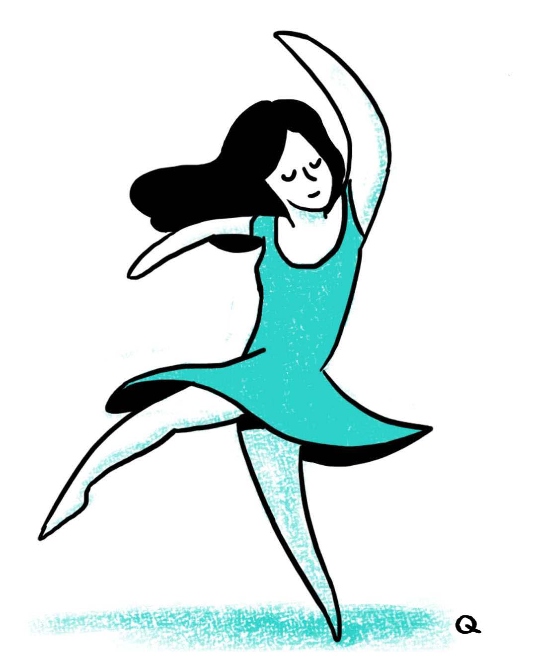 Illustration d'une personne pratiquant la danse libre